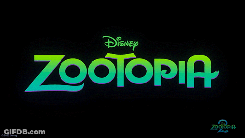 Disney Zootopia Logo With Blue Snake GIF