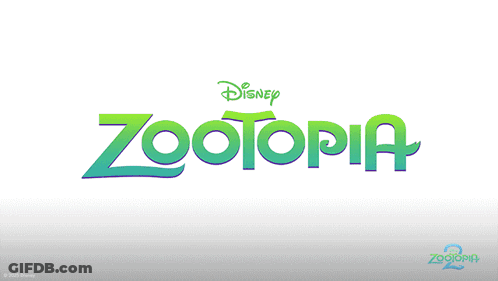Disney Zootopia Logo With Blue Wave GIF