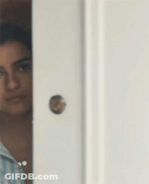 Displeased Girl Open Door GIF
