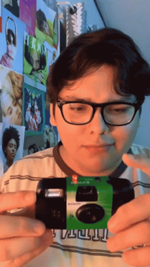 Disposable Camera Taking Photos GIF