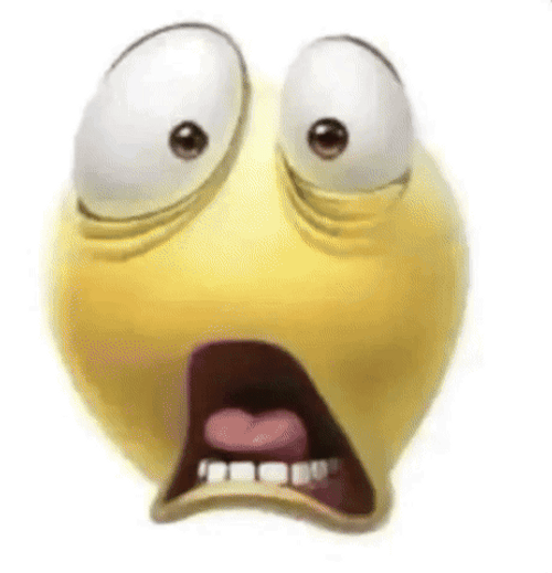 Distorted Big Mouth Emoji Meme GIF