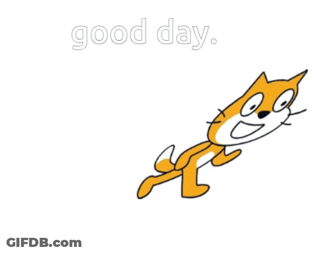 Distorted Scratch Cat Good Day GIF