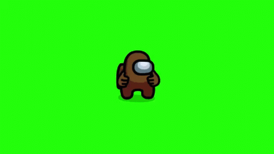 Distraction Dance Among Us Brown GIF