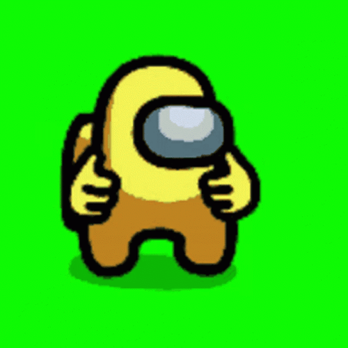 Distraction Dance Among Us Yellow GIF