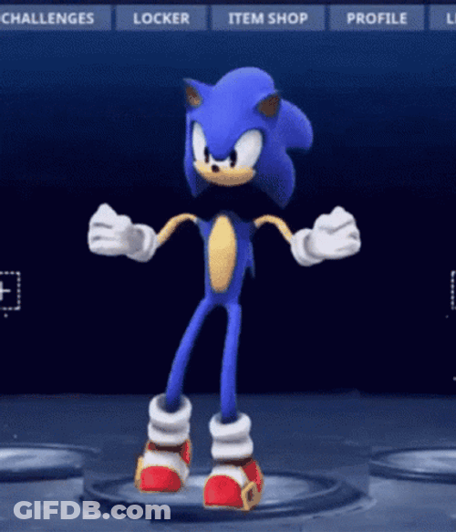 Distraction Dance Fortnite Sonic GIF