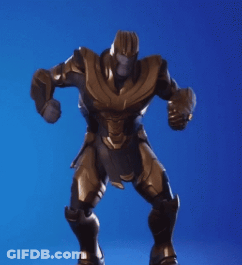 Distraction Dance Fortnite Thanos GIF