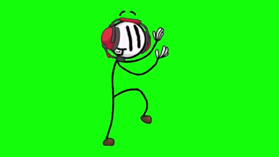 Distraction Dance Henry Stickmin Wearing Headphones GIF