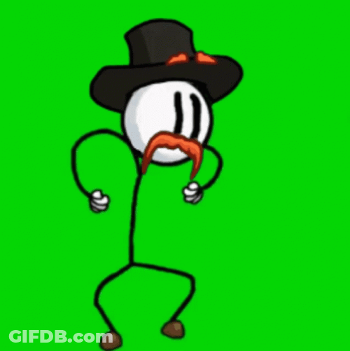 Distraction Dance Henry Stickmin With Hat Mustache GIF