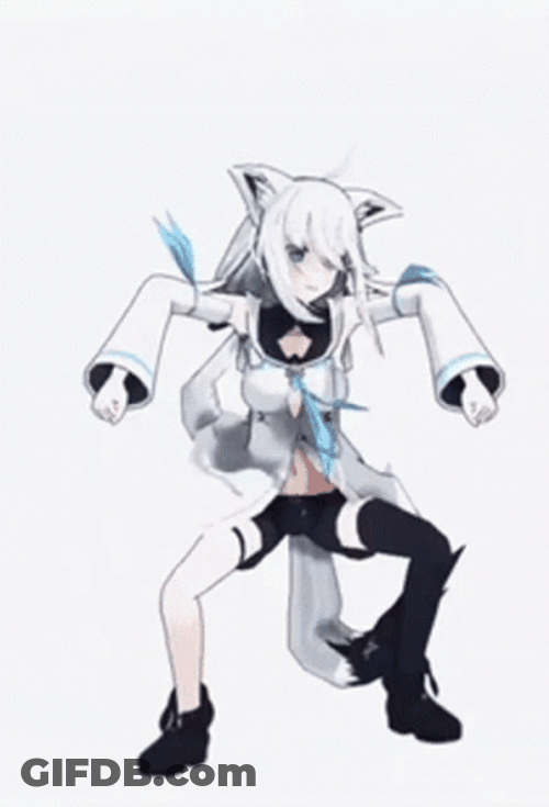 Distraction Dance Shirakami Fubuki GIF