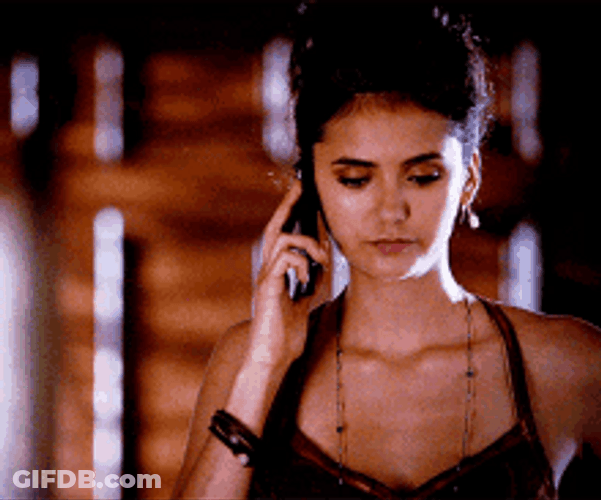 Disturbed Elena Gilbert Phone Call GIF