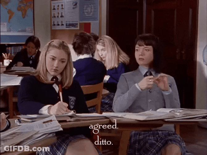 Ditto Agreed Gilmore Girls Classroom Netflix GIF