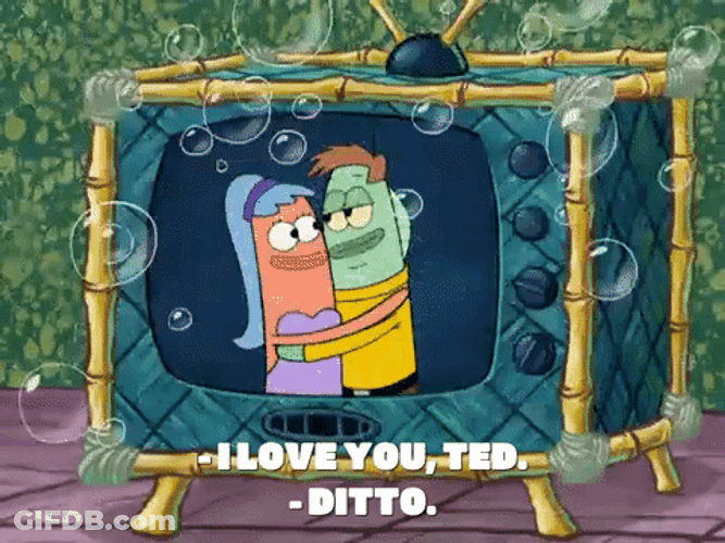 Ditto Couple Laughing Squiditis SpongeBob GIF