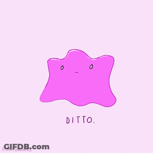 Ditto Cute Squishy Pokemon Art Doodle GIF