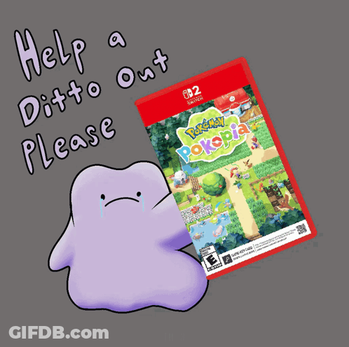 Ditto Next To Pokemon Game GIF