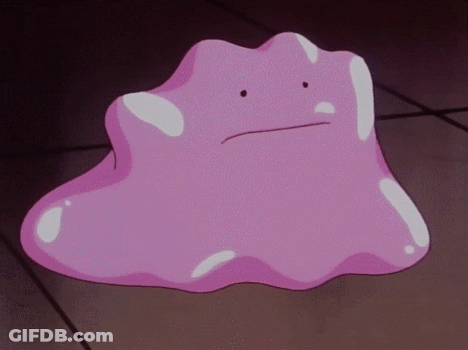 Ditto Sad Jelly Pokemon Melting Floor GIF