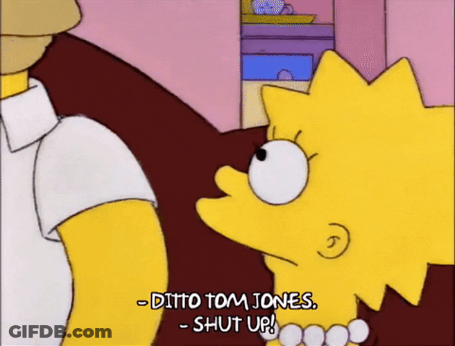 Ditto Tom Jones Bart Simpson GIF