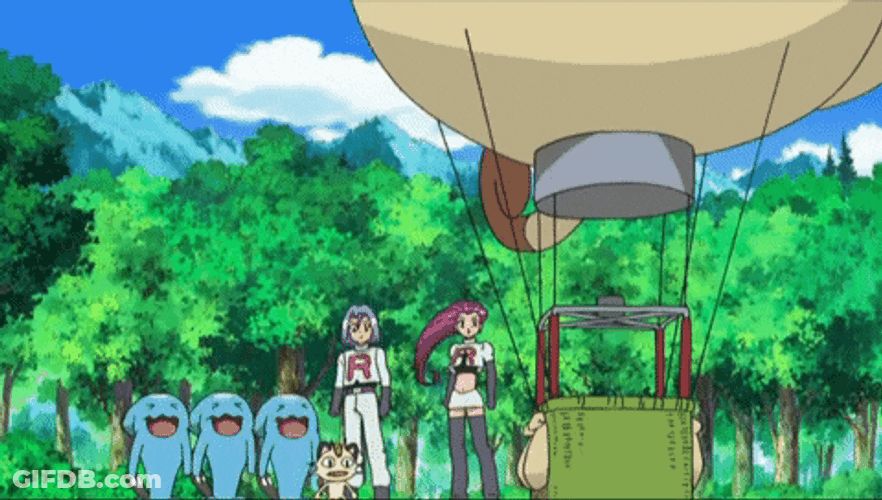 Ditto Transform Wobbuffet Running Team Rocket GIF
