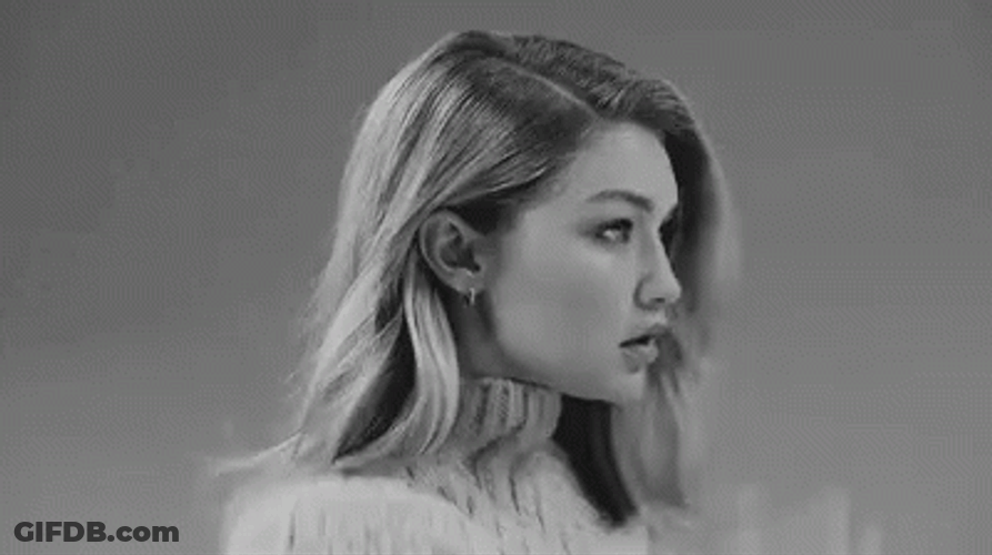 Diva Gigi Hadid Flips Hair GIF