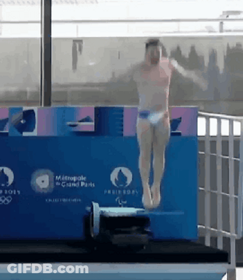 Diver Slip During Olympics GIF