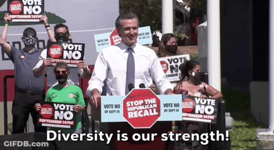 Diversity Is Our Strength Gavin Newsom GIF