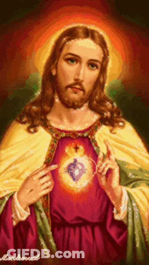 Divine Jesus Christ Rainbow Halo GIF