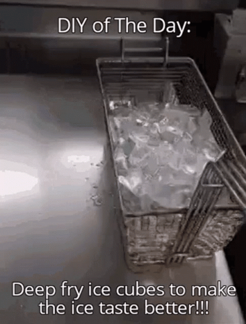 DIY Deep Fry Ice GIF