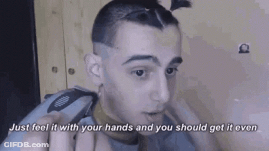DIY Weird Looking Haircut GIF