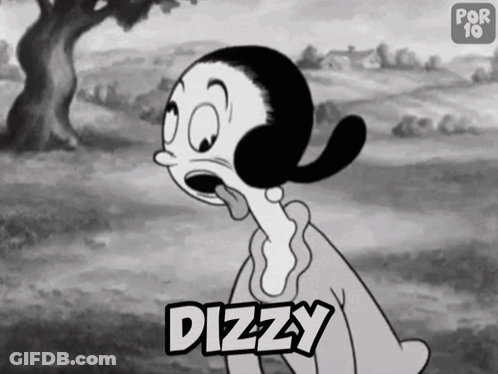 Dizzy Black And White Cartoon GIF