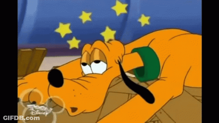 Dizzy Disney Pluto Seeing Stars GIF