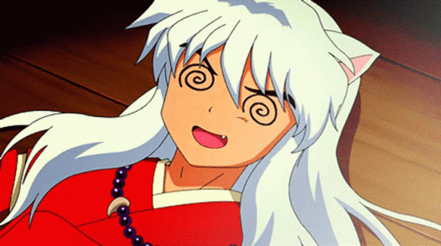 Dizzy Inuyasha Lying GIF