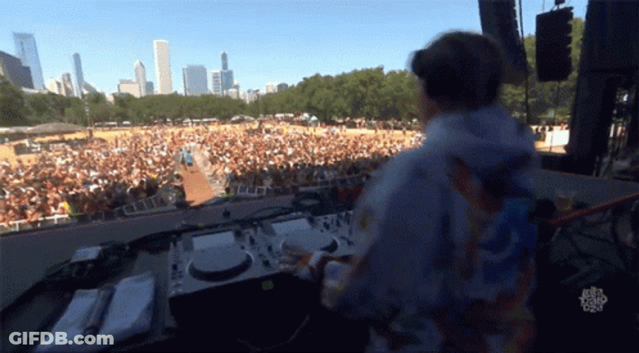 Dj Doing Hook Em Sign GIF