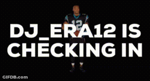 DJ Era12 Checking In With Football Player GIF