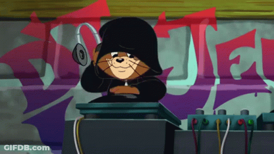 DJ Jerry Mouse Playing Music GIF