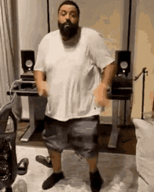 DJ Khaled Happy Dancing At Home GIF