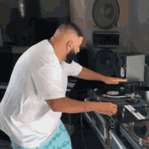 DJ Khaled Scratching The Turntable GIF