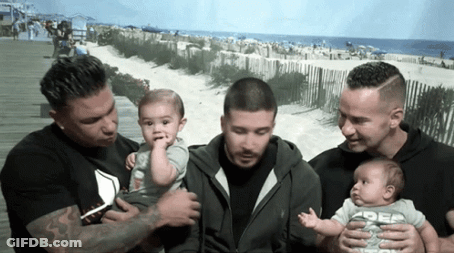 DJ Pauly D With Friends And Babies GIF