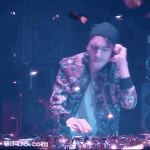 Dj Vibin Falling Confetti GIF