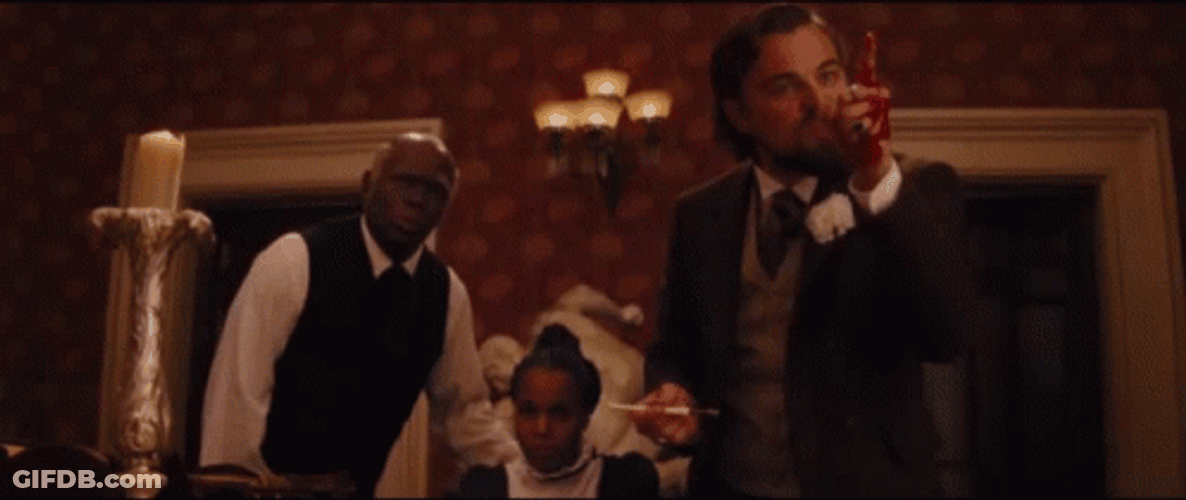 Django Angry Calvin Candie Leonardo DiCaprio GIF