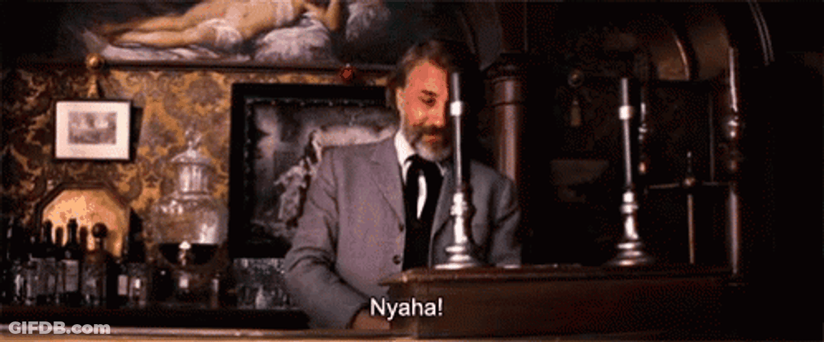 Django Christoph Waltz Nyaha GIF