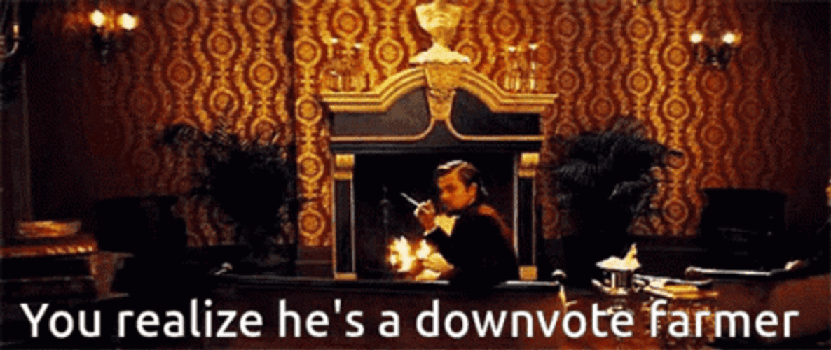 Django Leonardo DiCaprio Downvote Farmer GIF