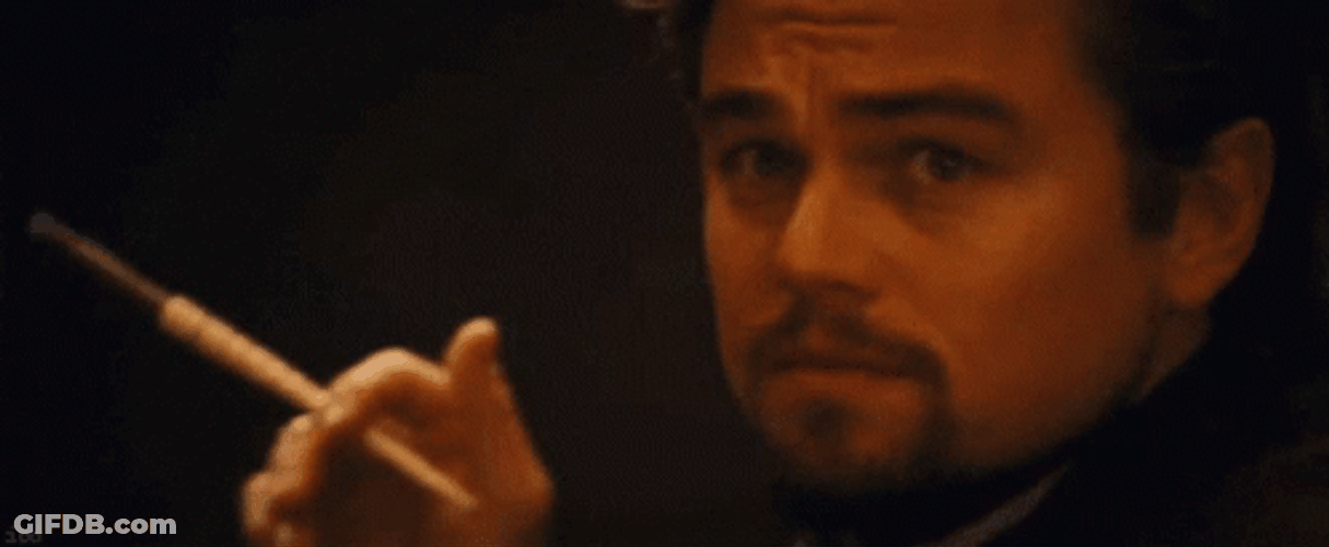 Django Leonardo DiCaprio Smile GIF