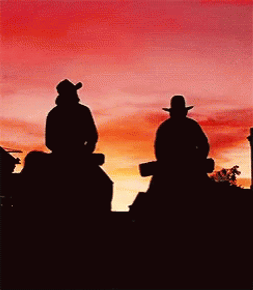 Django Riding Horse Silhouette GIF