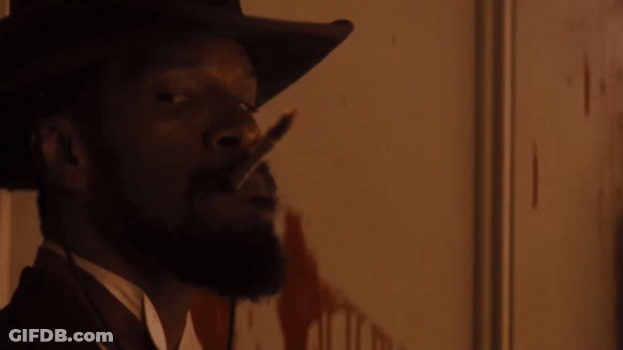 Django Smoking Jamie Foxx GIF