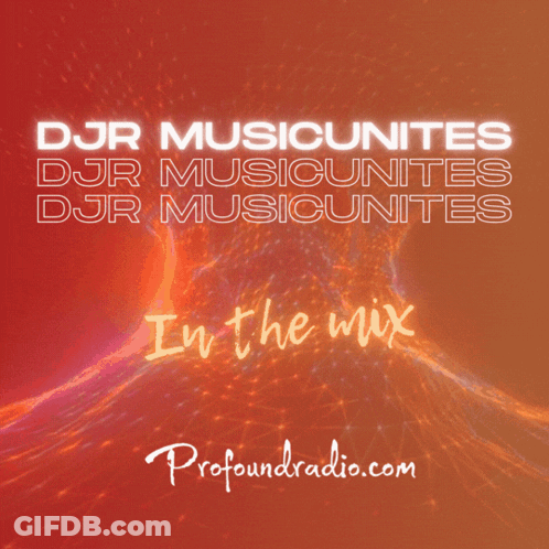 DJR Musicunites In The Mix Poster Red Background GIF