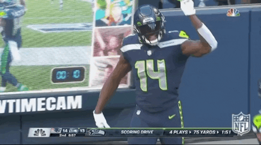 DK Metcalf Body Slams GIF