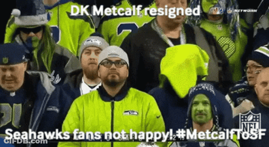 DK Metcalf Fans Reaction GIF