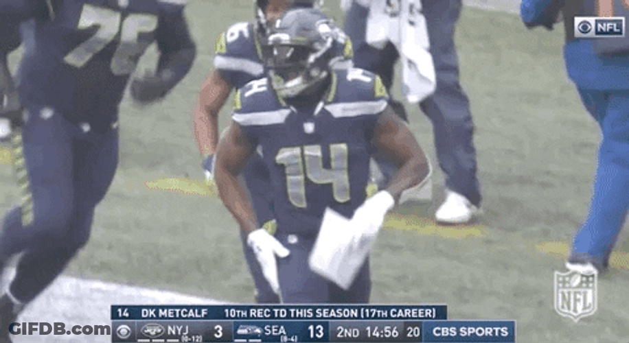 DK Metcalf Reads GIF