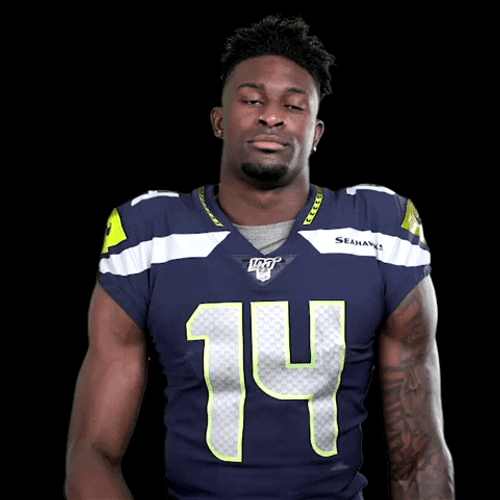 DK Metcalf Shrugs GIF
