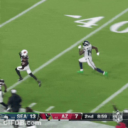 DK Metcalf Tackles Opponent GIF