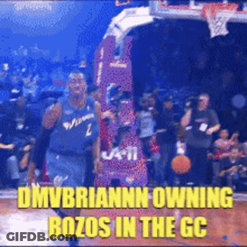 Dmvbriannn Owning Bozos In The Gc Is Written In Yellow GIF